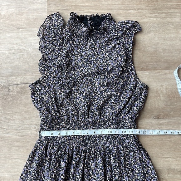 Lulu’s Evalina Black Floral Print Mock Neck Midi Dress - Picture 6 of 9